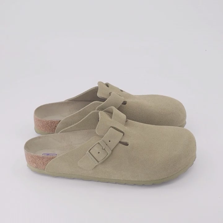 Chaussures ouvertes Mules Boston Birkenstock Kaki Homme