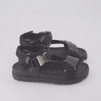 오픈 슈즈 Sandales en cuir Prada 검은색 Homme