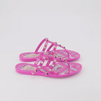 Chaussures ouvertes Tongs Rockstud Valentino Garavani Rose Femme