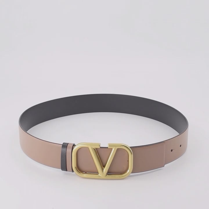 Cintos Ceinture VLogo réversible Valentino Garavani Marrom Femme