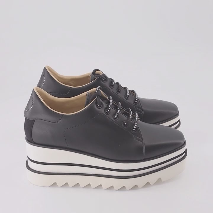 プラットフォームシューズ エリーゼ・ダービーズ Stella McCartney 黒 女性