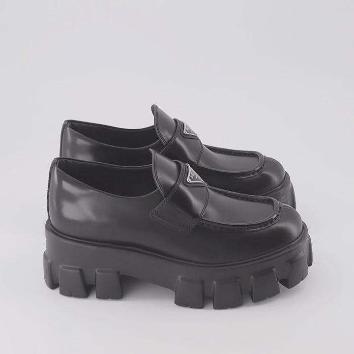 Mocassins Mocassins Monolith Prada Noir Femme