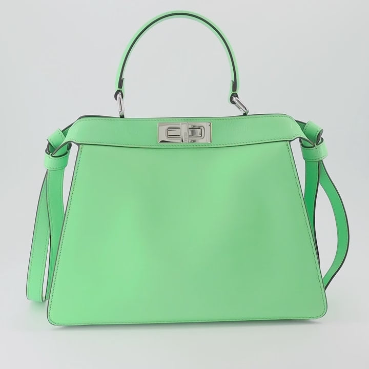 Bolsas de mão e de ombro Sac Peekaboo ISeeU Fendi Verde Femme
