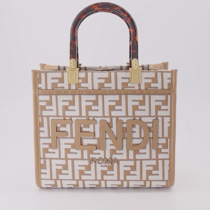 Sacs cabas Sac Sunshine small Fendi Beige Femme