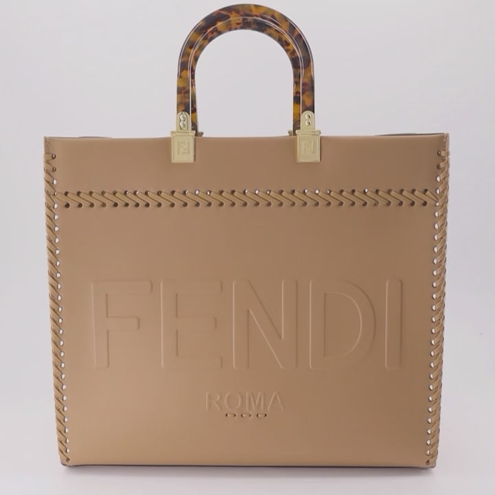 Sacs cabas Sac cabas Sunshine Fendi Marron Femme