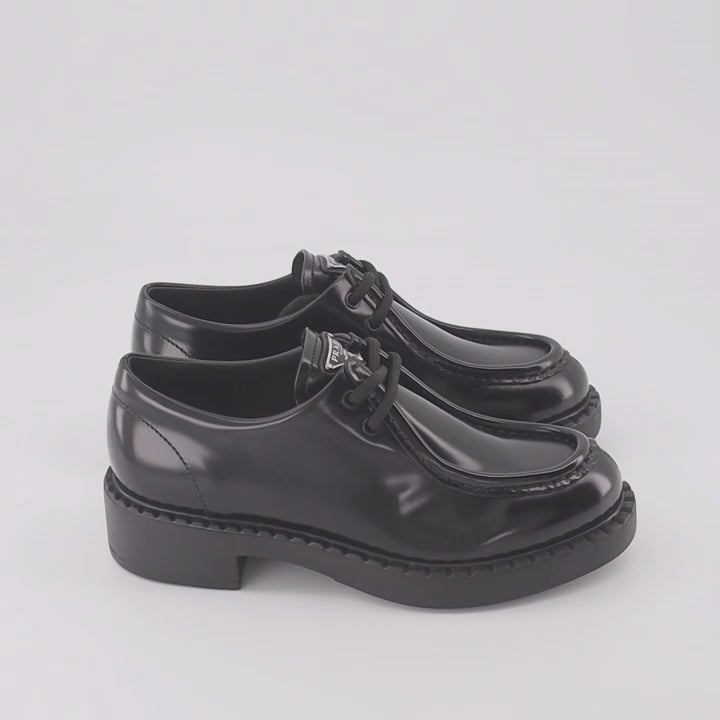Mocassins Mocassins à lacets Prada Noir Femme