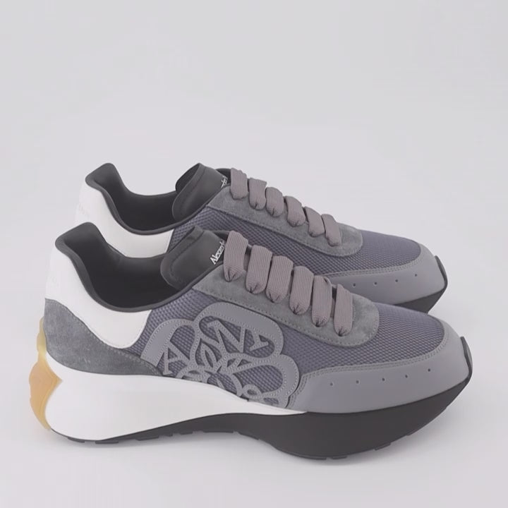 Sneaker Baskets Sprint Runner Alexander McQueen Blau Homme