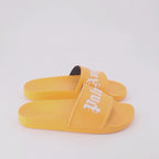 Offene schuhe Claquettes à logo Palm Angels Orange Homme