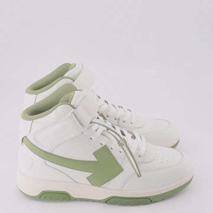 Sneaker Baskets Out Of Office montantes Off-White Verde Homme