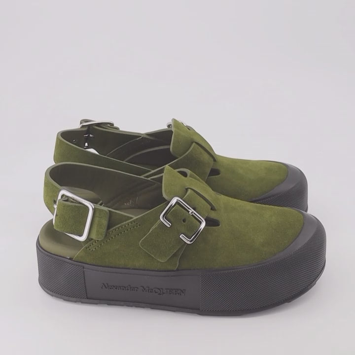 Scarpe aperte Sandales compensées Alexander McQueen Verde Homme