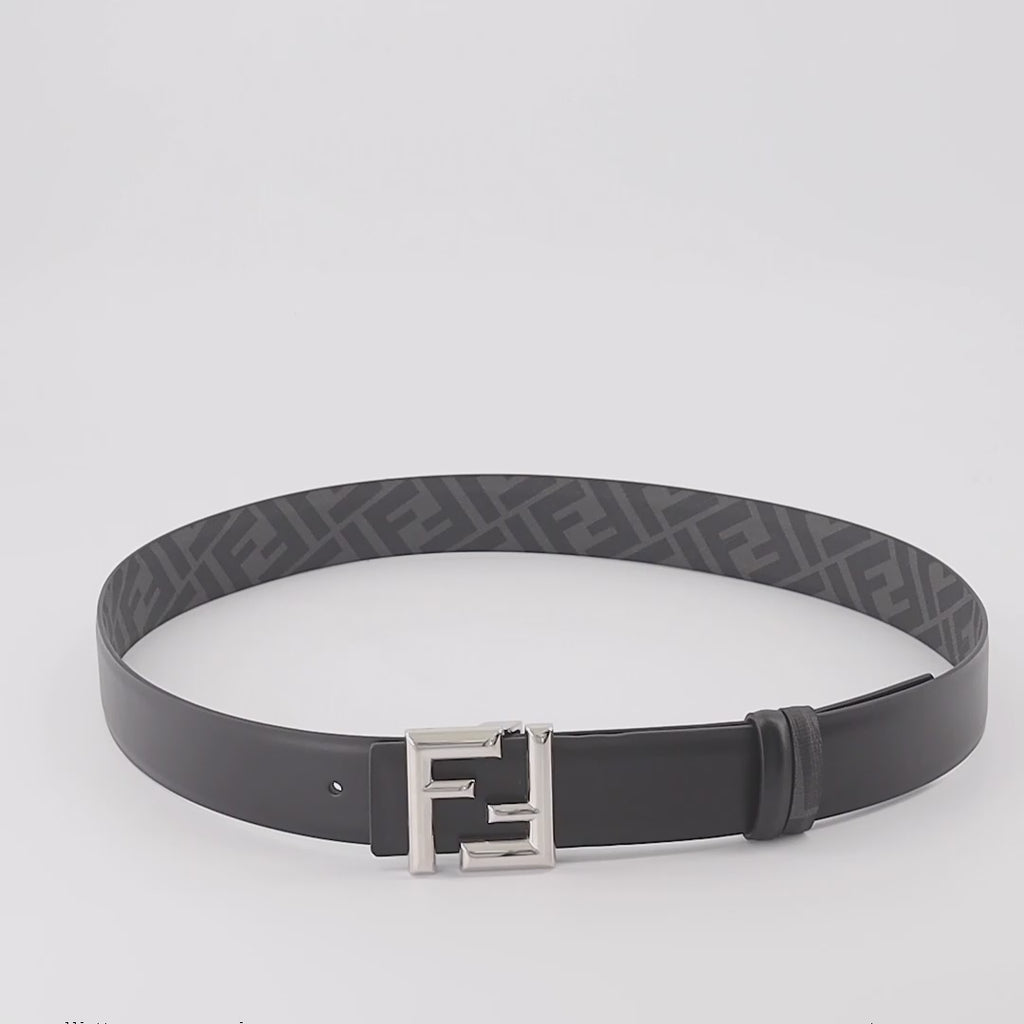 Cintos Ceinture FF Rounded Fendi Preto Homme