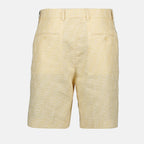 Shorts Shorts de Lino Fendi Amarillo Homme