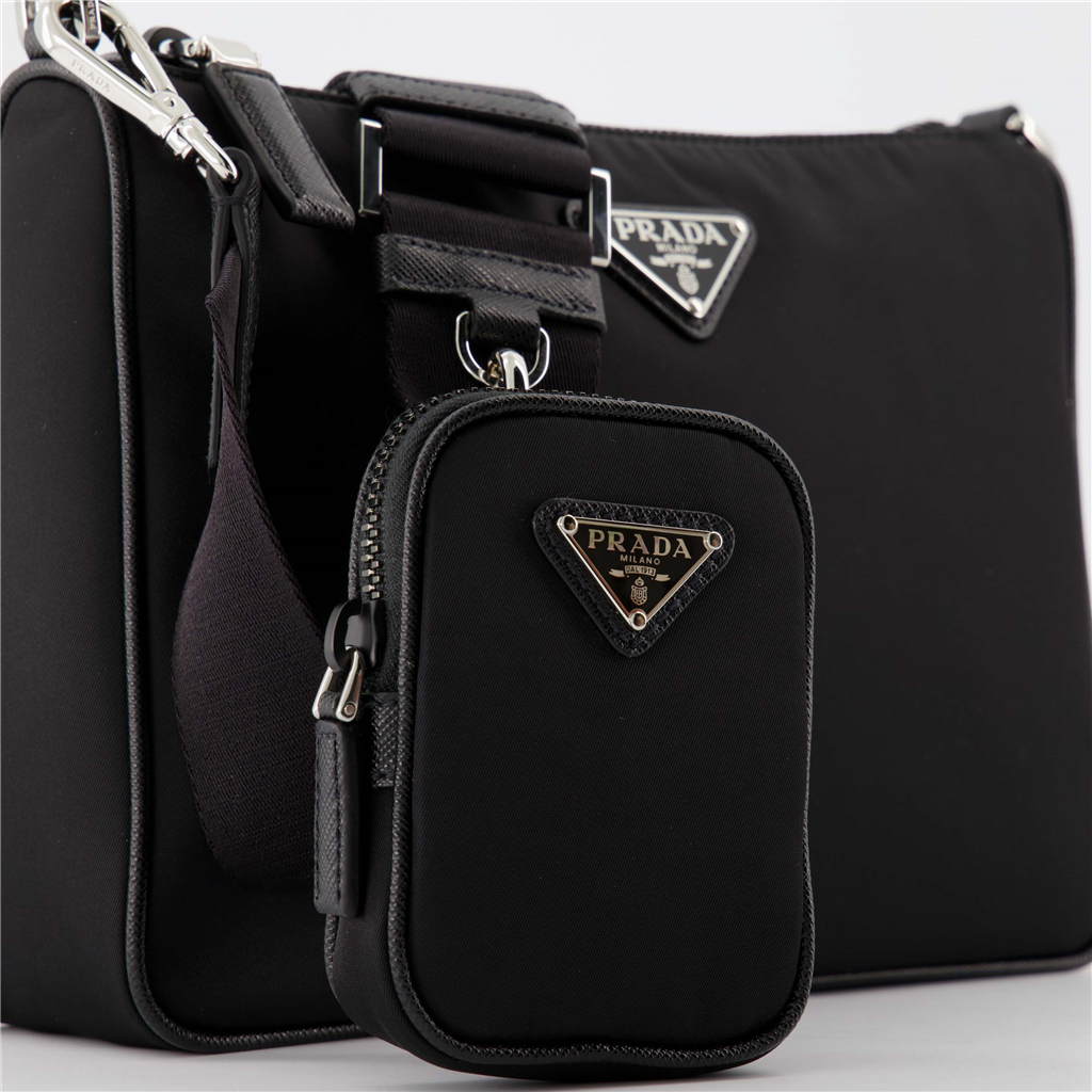 Borse a tracolla Sac en Re-Nylon Prada Nero Homme