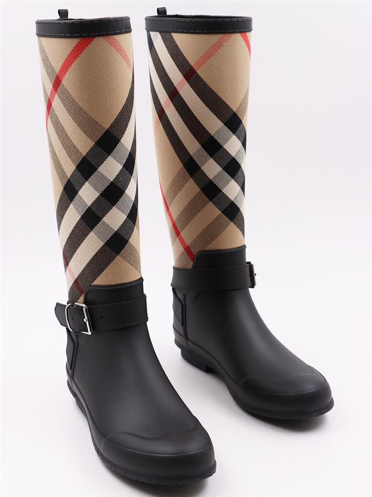 Boots Checkered boots Burberry Beige Women