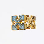 Schmuck Bague Arrow Off-White Gold Femme