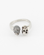 Joyería Bague double Skull Alexander McQueen Plata Homme