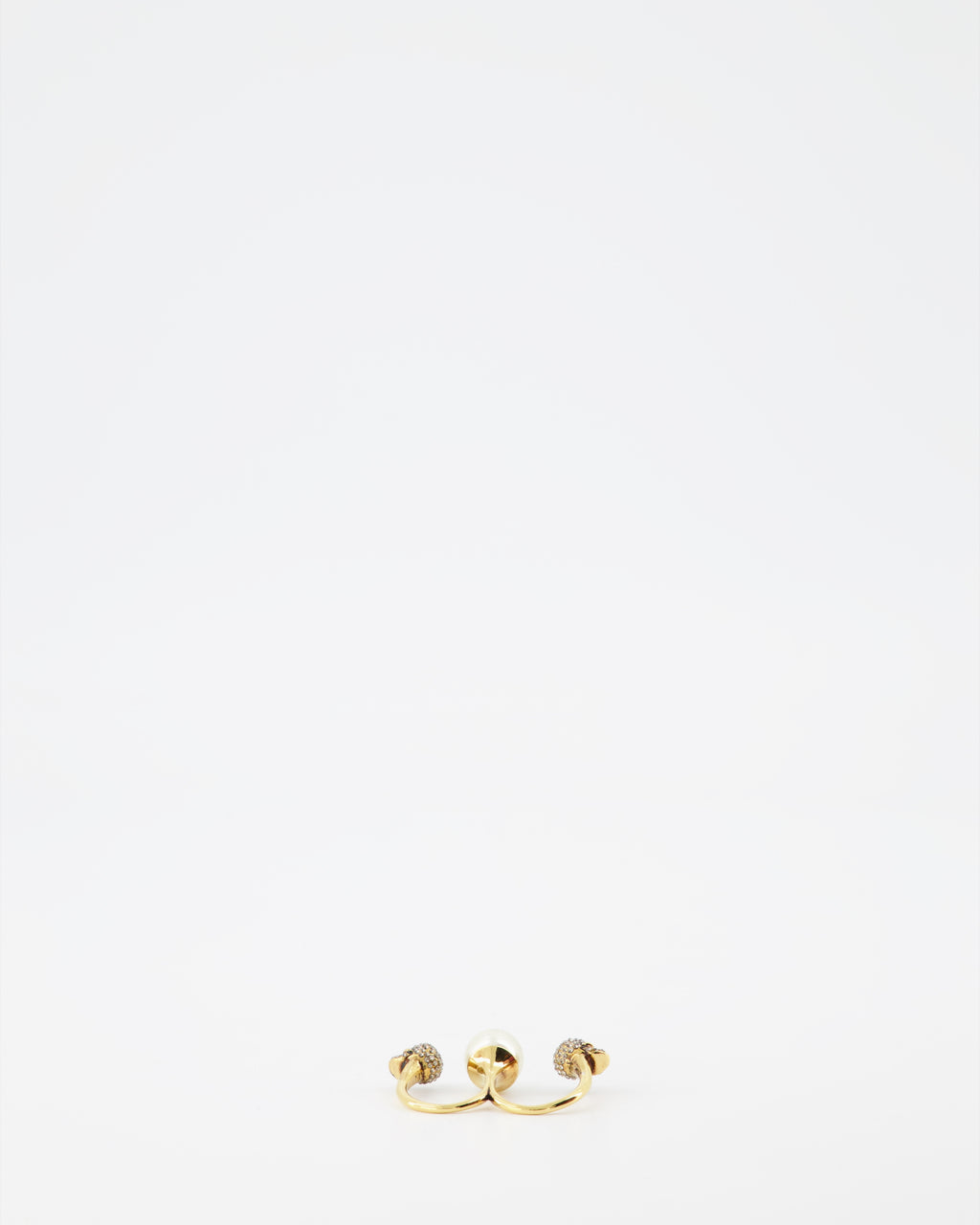 Joias Bague double Skull Alexander McQueen Ouro Femme