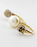 Joias Bague double Skull Alexander McQueen Ouro Femme