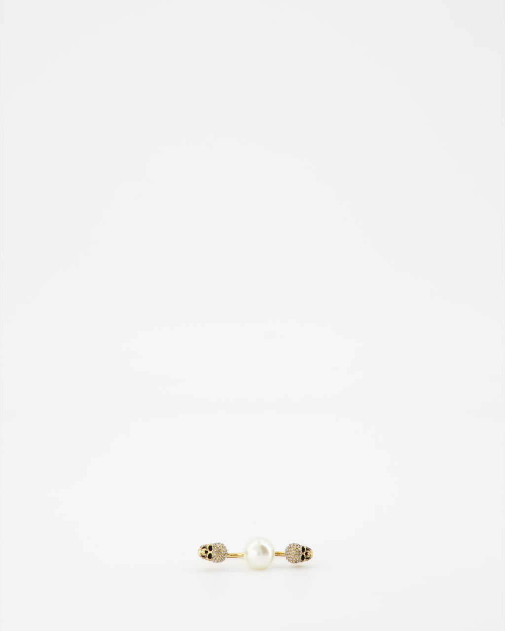 Joias Bague double Skull Alexander McQueen Ouro Femme