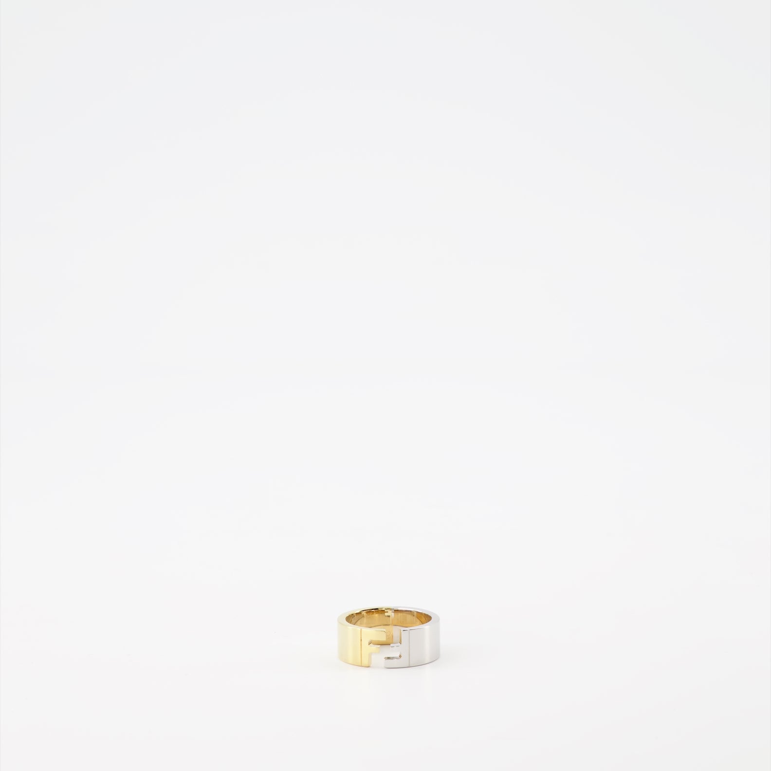 Bijoux Bague FF Fendi Doré Homme