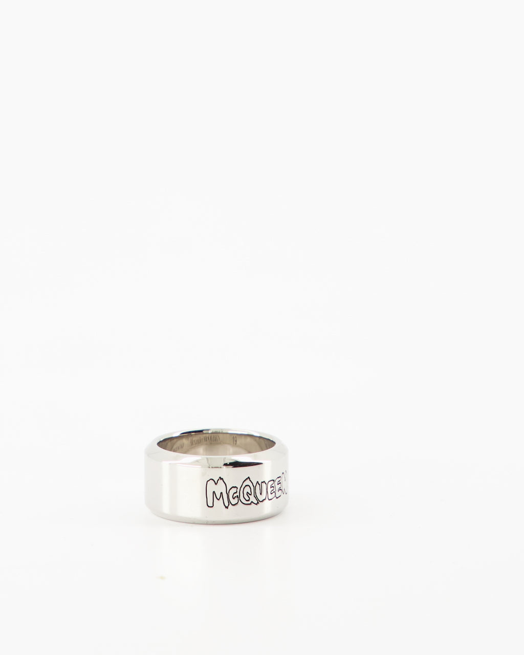 Schmuck Bague Graffiti Alexander McQueen Silber Homme