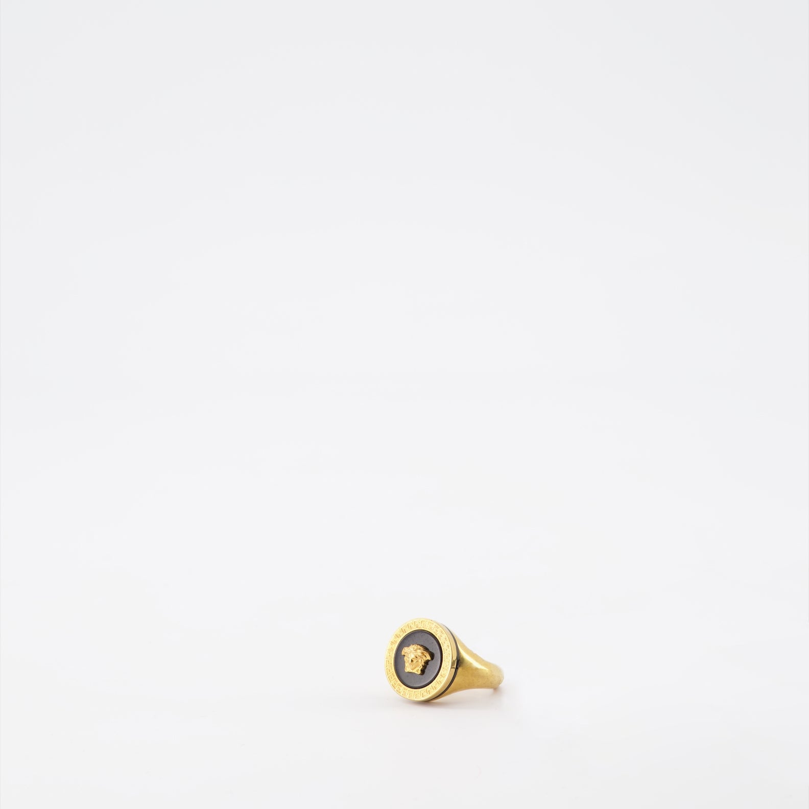 Bijoux Bague Medusa Versace Noir Homme