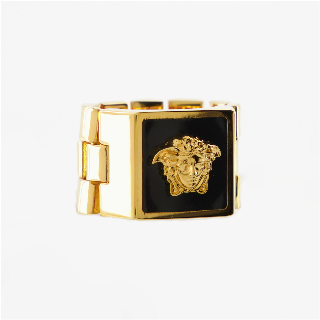 Bijoux Bague Medusa Versace Doré Homme