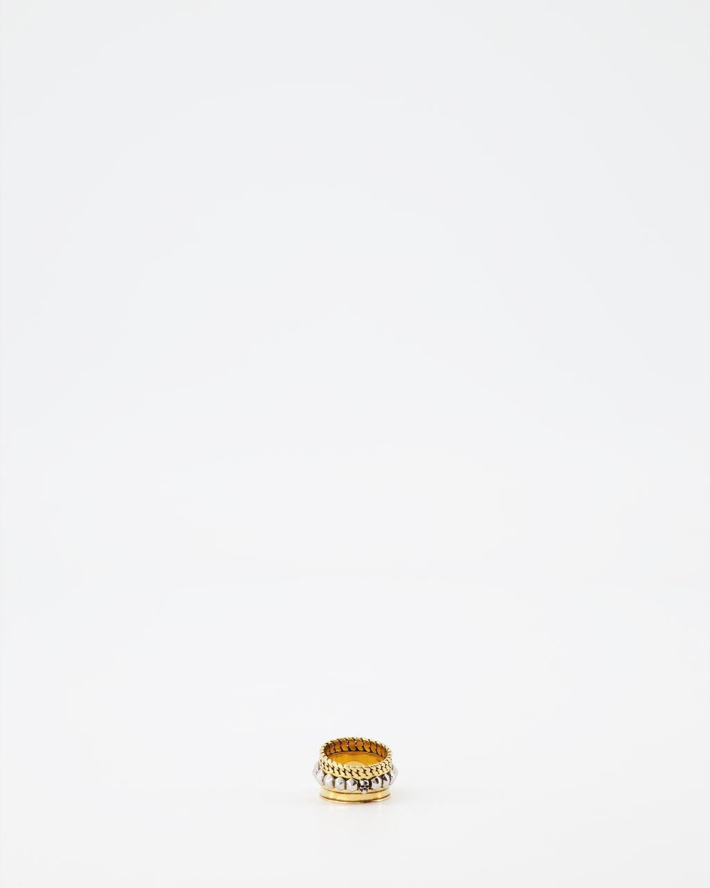 Schmuck Bague Punk Alexander McQueen Gold Femme