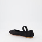 Ballerine Ballerines en soie Miu Miu Nero Femme