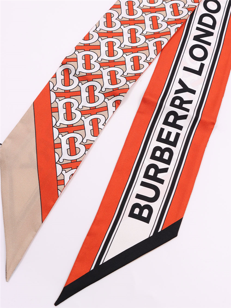 Scarves and gloves Silk headband Burberry Red Women