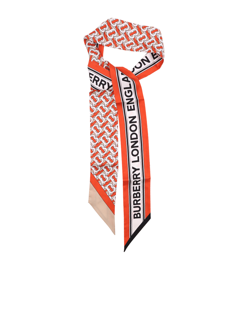 Scarves and gloves Silk headband Burberry Red Women