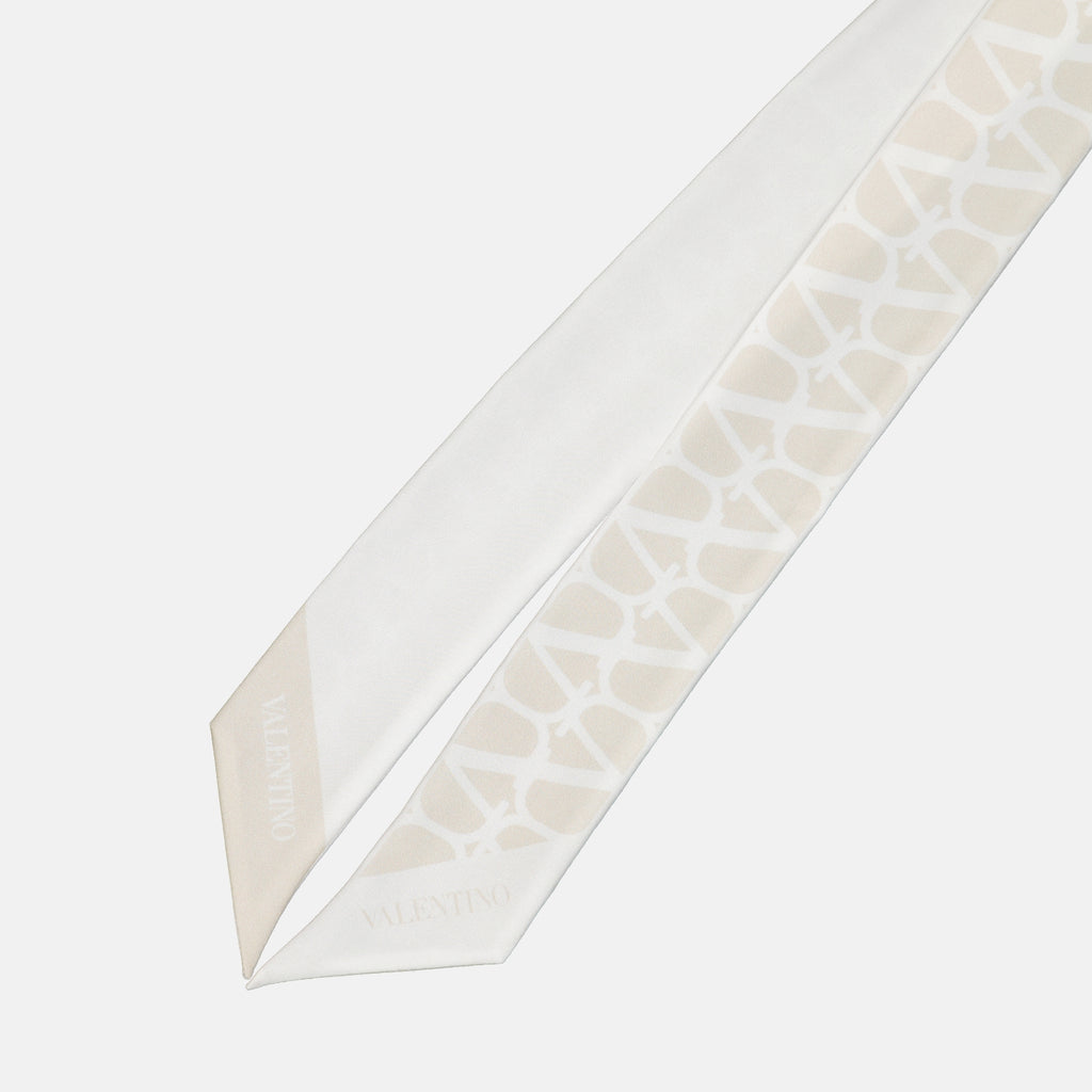 Scarves and gloves VLogo silk headband Valentino Garavani Beige Women