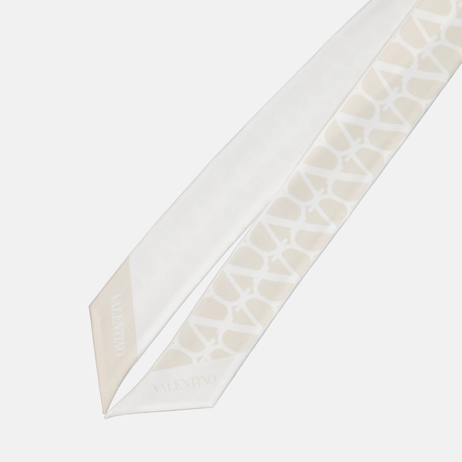 Écharpes, foulards et gants Bandeau VLogo en soie Valentino Garavani Beige Femme