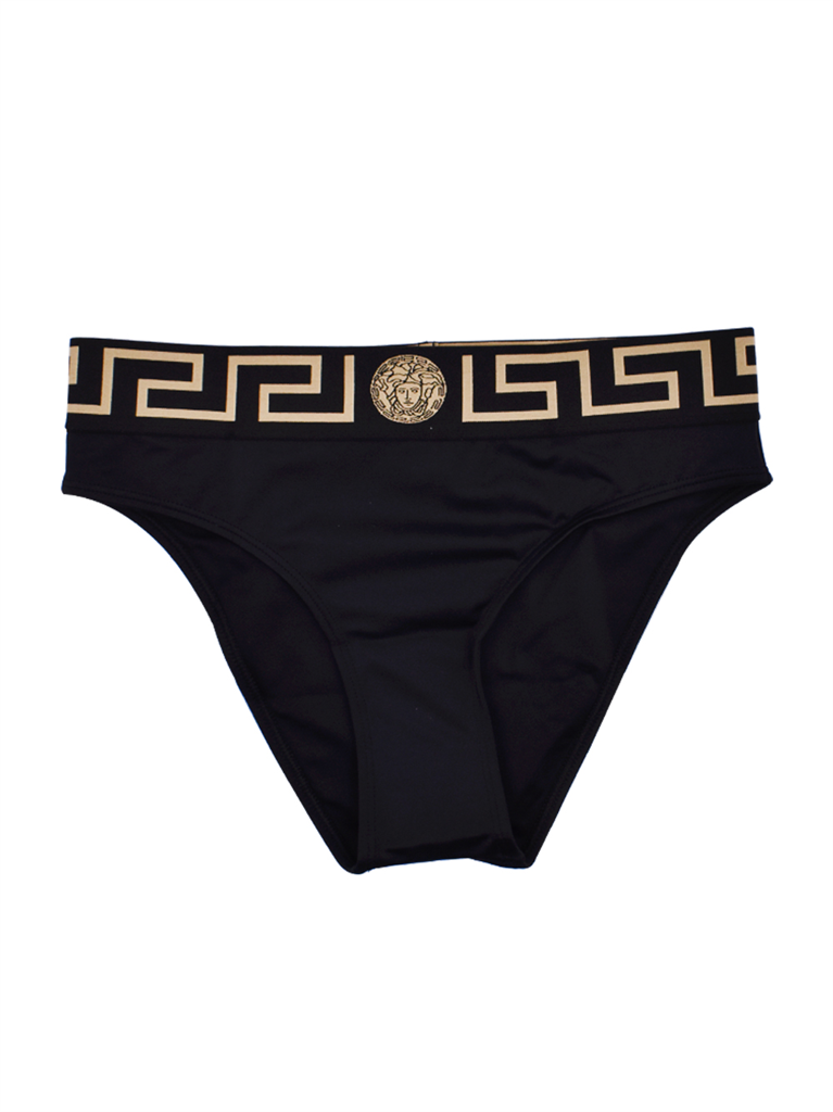 Strandmode Bikini Bottom Versace Schwarz Femme
