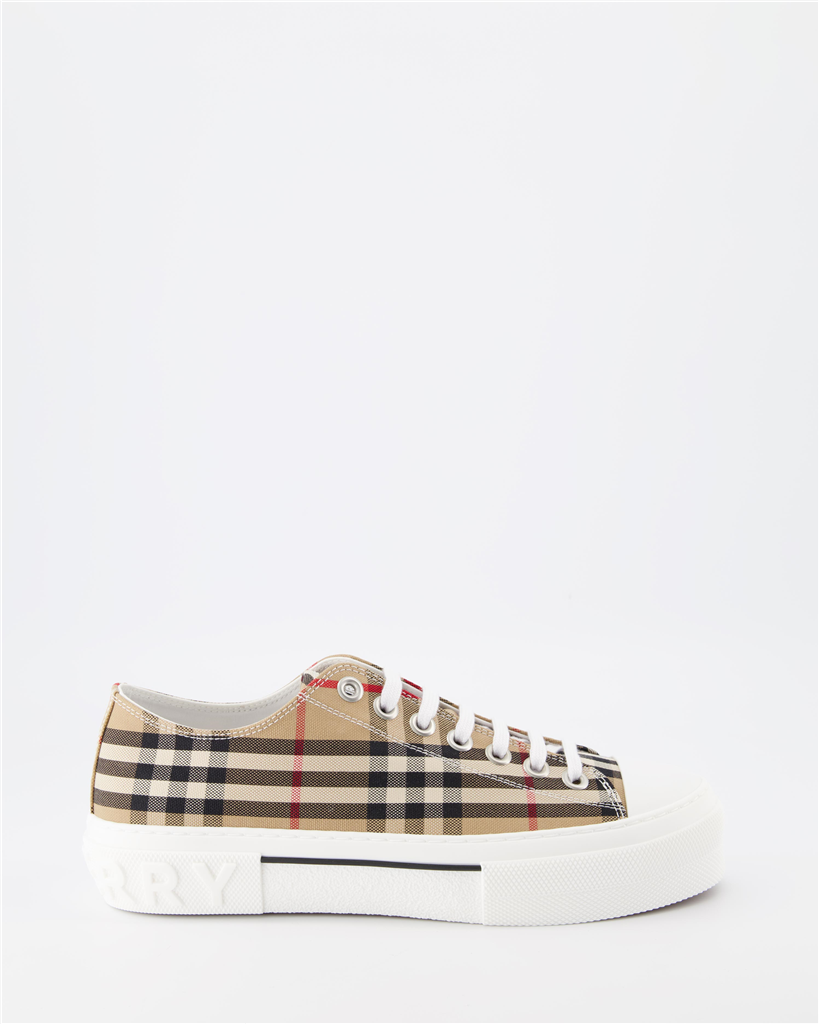Elegante schuhe Karierte Sneakers Burberry Beige Homme