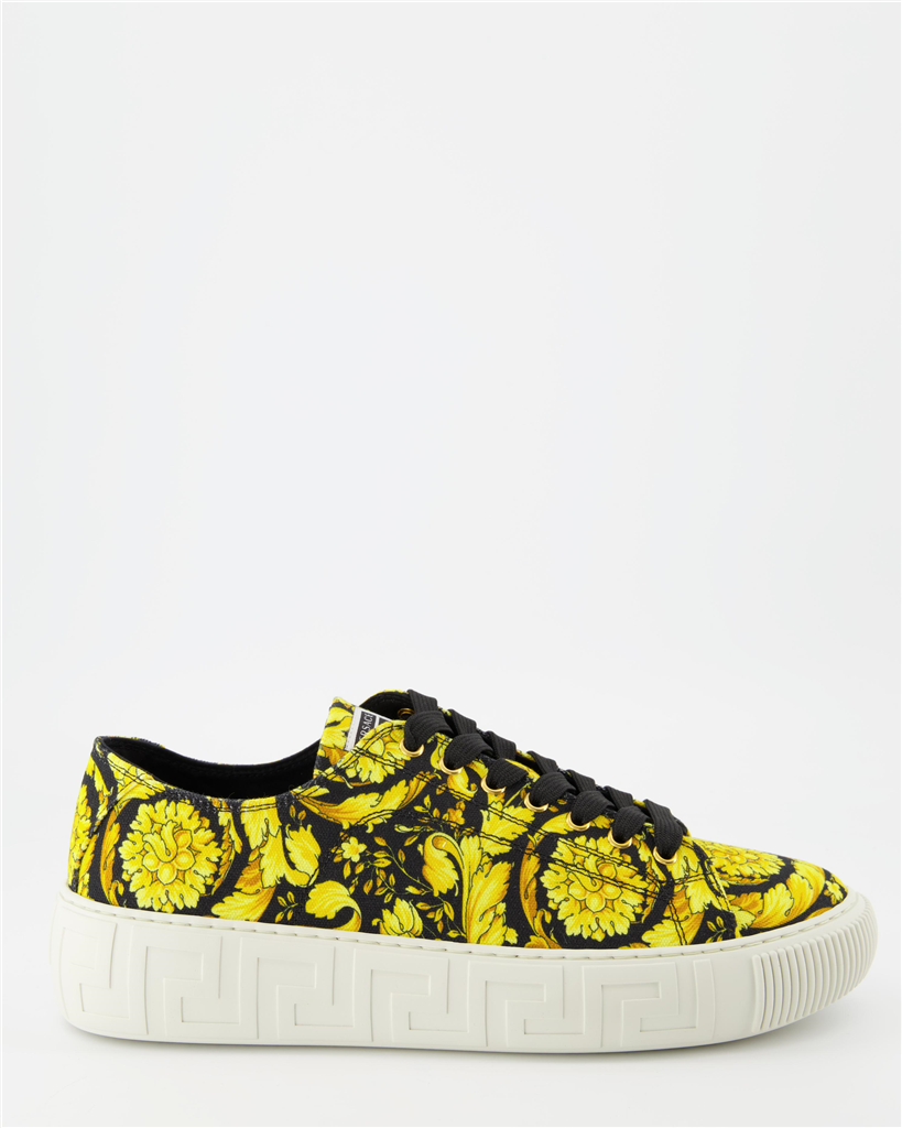 Baskets Baskets Barocco Versace Jaune Homme