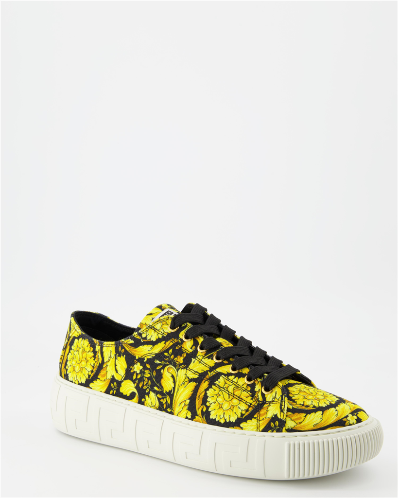Baskets Baskets Barocco Versace Jaune Homme