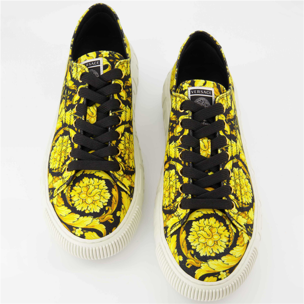 Baskets Baskets Barocco Versace Jaune Homme