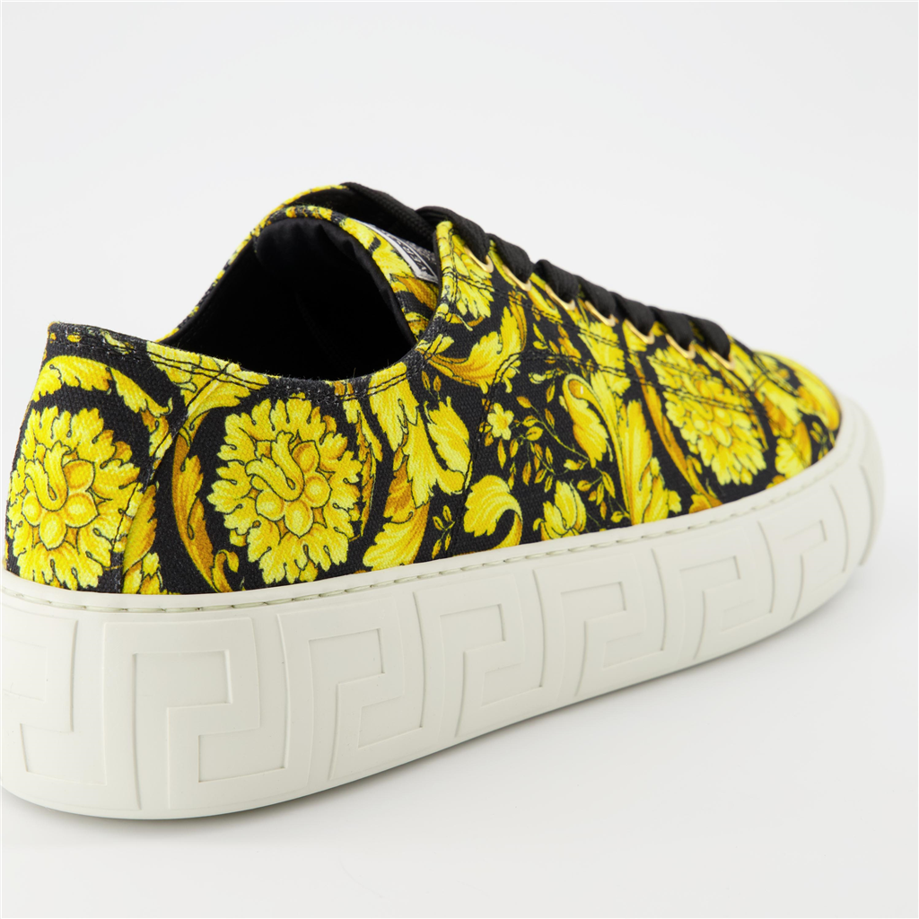 Baskets Baskets Barocco Versace Jaune Homme