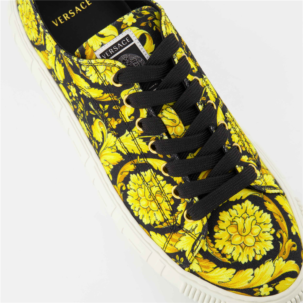 Baskets Baskets Barocco Versace Jaune Homme