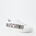 Baskets Baskets à logo Moschino Blanc Homme