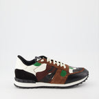Baskets Baskets Camouflage Rockrunner Valentino Garavani Vert Homme