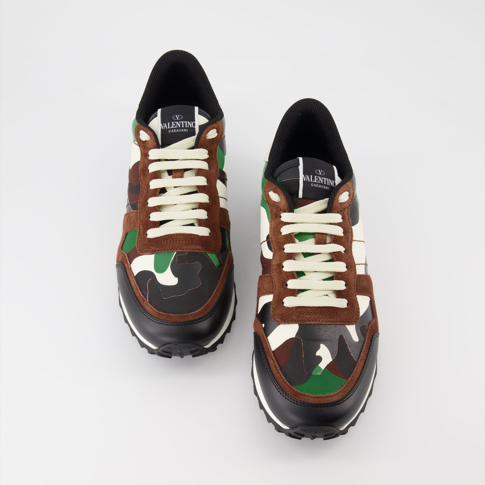 Baskets Baskets Camouflage Rockrunner Valentino Garavani Vert Homme