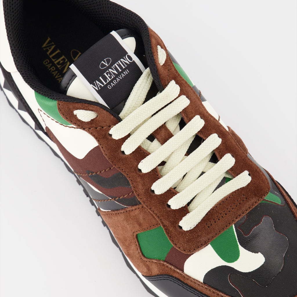 Baskets Baskets Camouflage Rockrunner Valentino Garavani Vert Homme