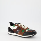 Baskets Baskets Camouflage Rockrunner Valentino Garavani Vert Homme