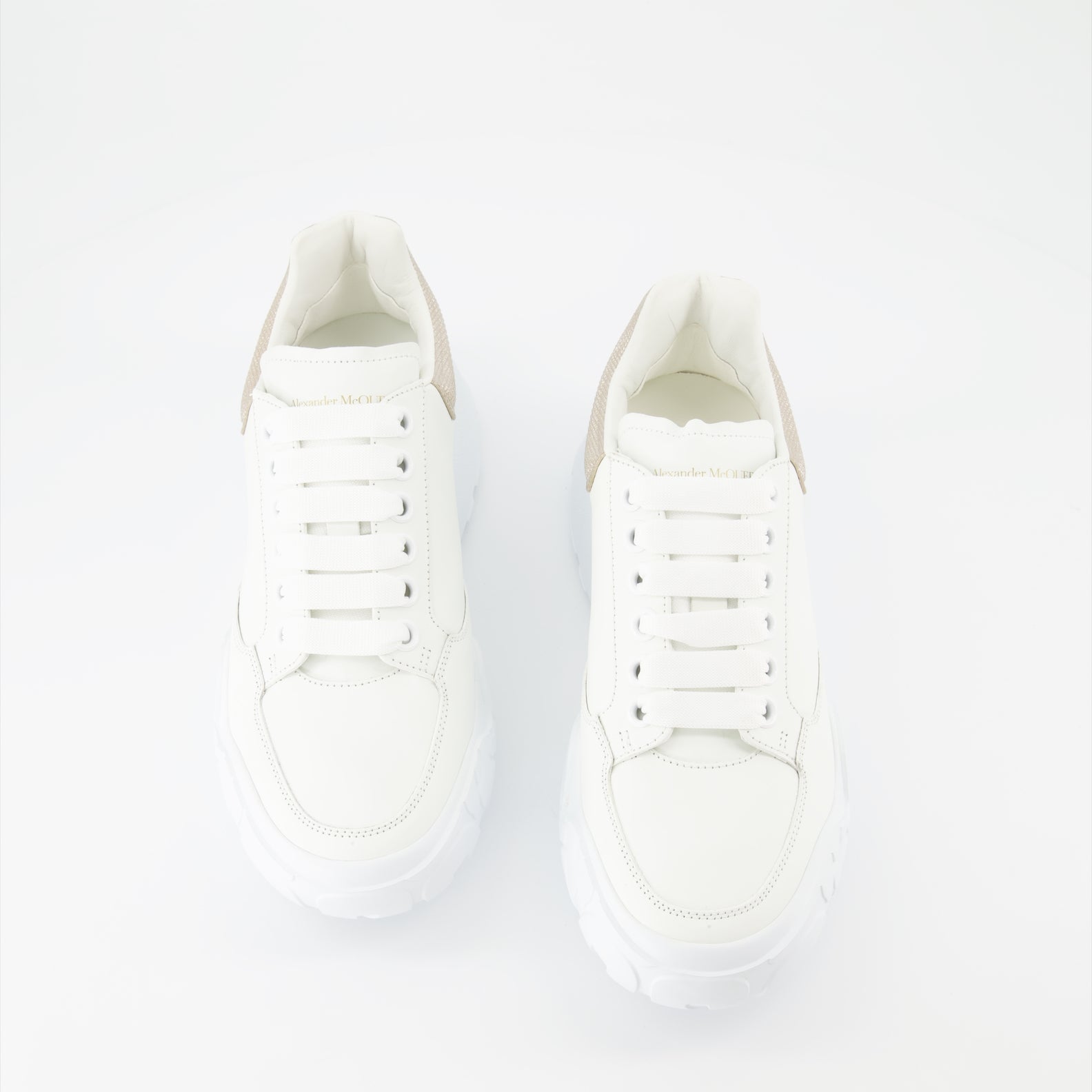 스니커즈 Baskets Court Trainer Alexander McQueen 베이지 Femme