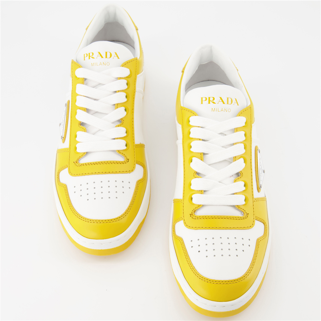 스니커즈 Baskets Downtown Prada 노란색 Femme