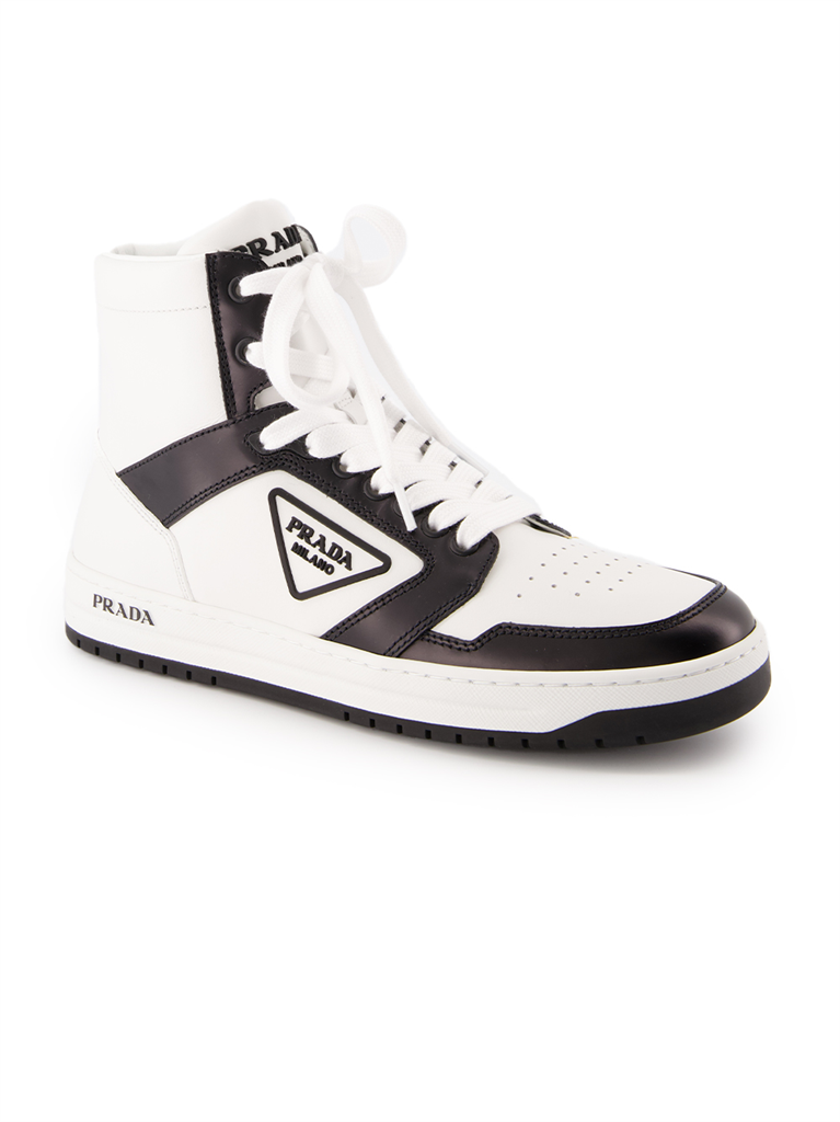 Baskets Baskets en cuir Prada Blanc Femme