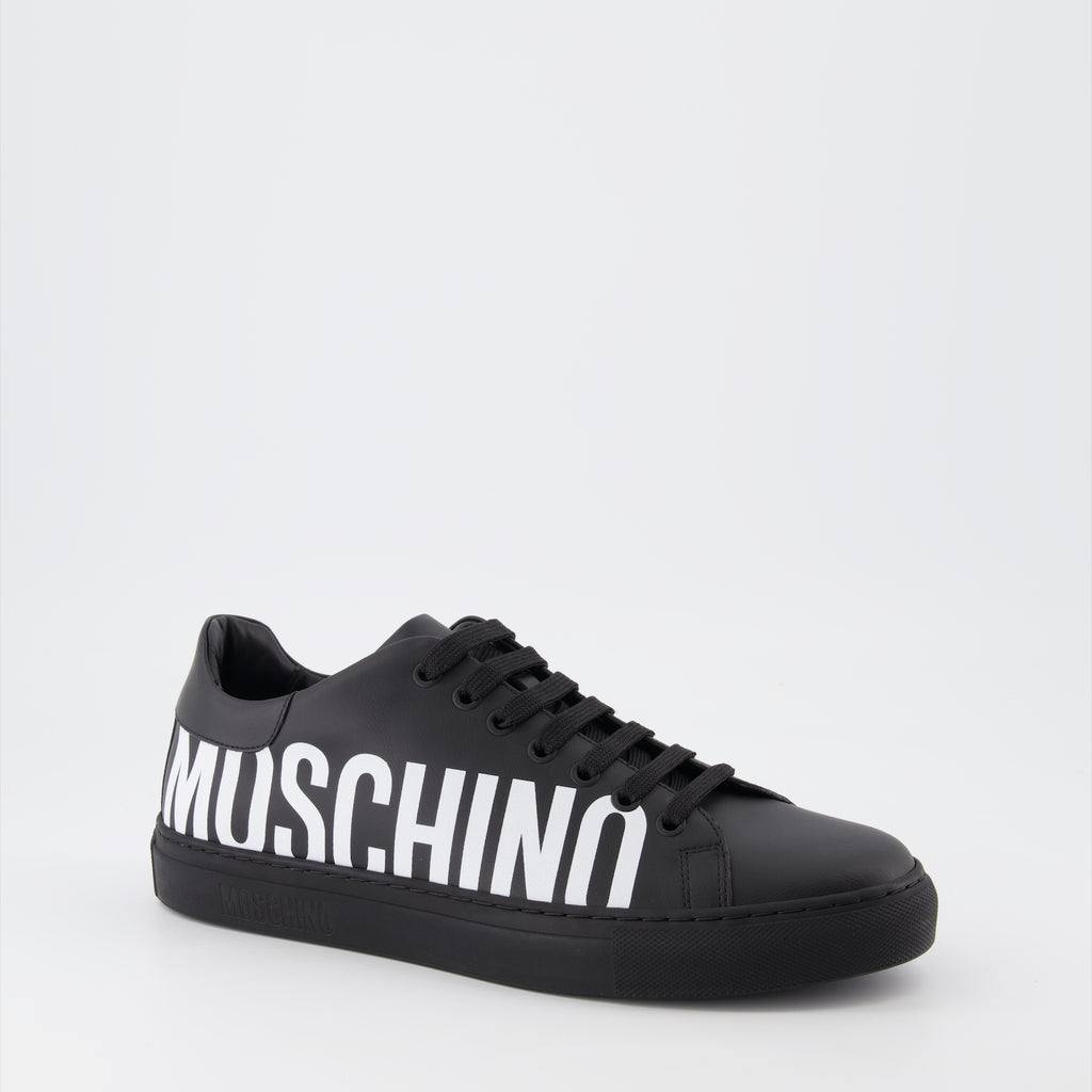 Sneaker Baskets à logo Moschino Schwarz Homme