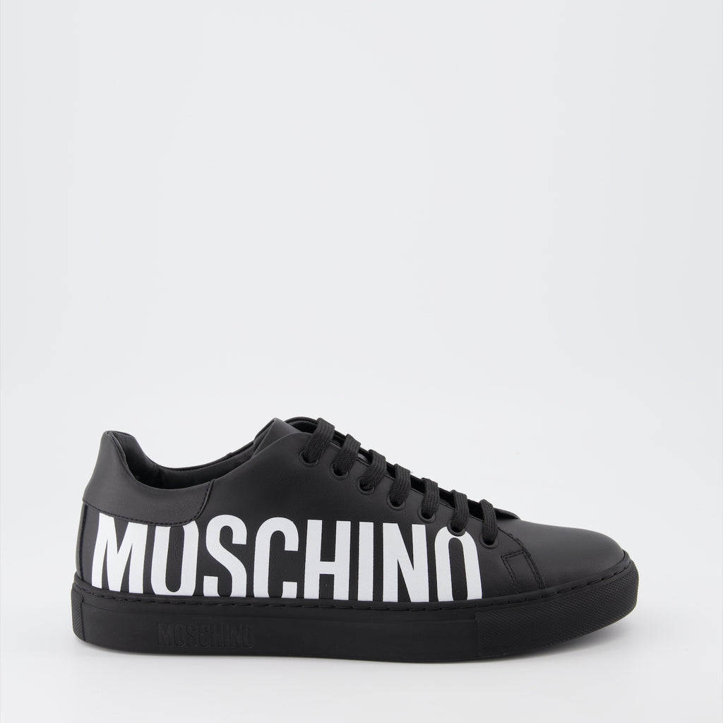 Sneaker Baskets à logo Moschino Schwarz Homme